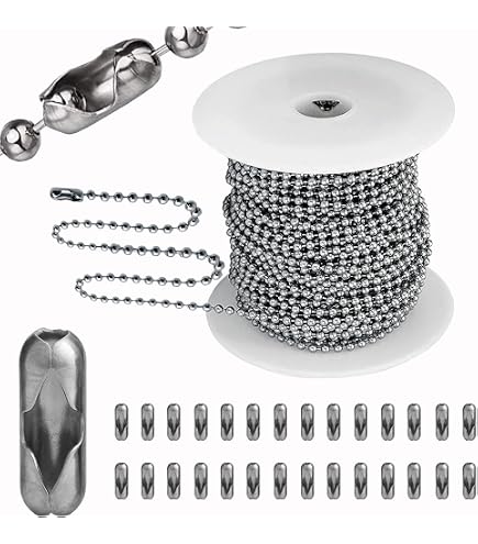 Amazon.com: YZDTECH Ball Bead Chain, 55ft Stainless Steel Chain